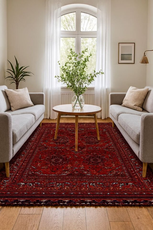 AFGAN HALI DOKUMA TÜY YAPMAYAN ORTA KALINLIKTA ÖZEL TEZGAH DOKUMA MUHTEŞEM HALI