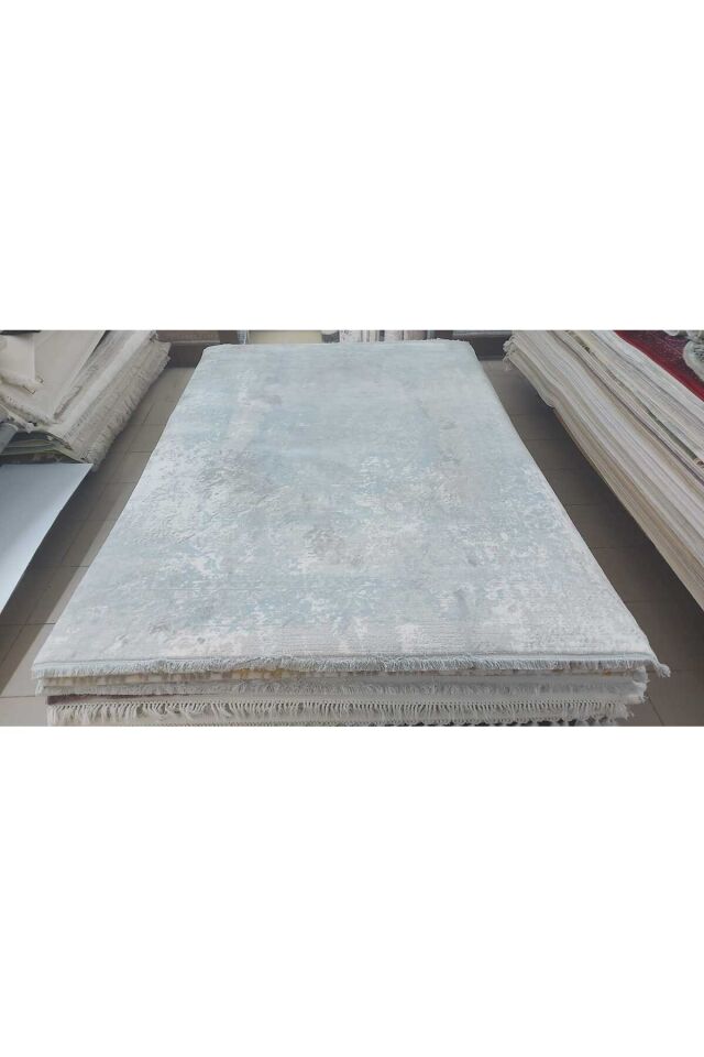 ALYA SIK DOKUMA ORTA KALINLIKTA AKRİLİK HALI Gri Mavi̇ - 160 X 230
