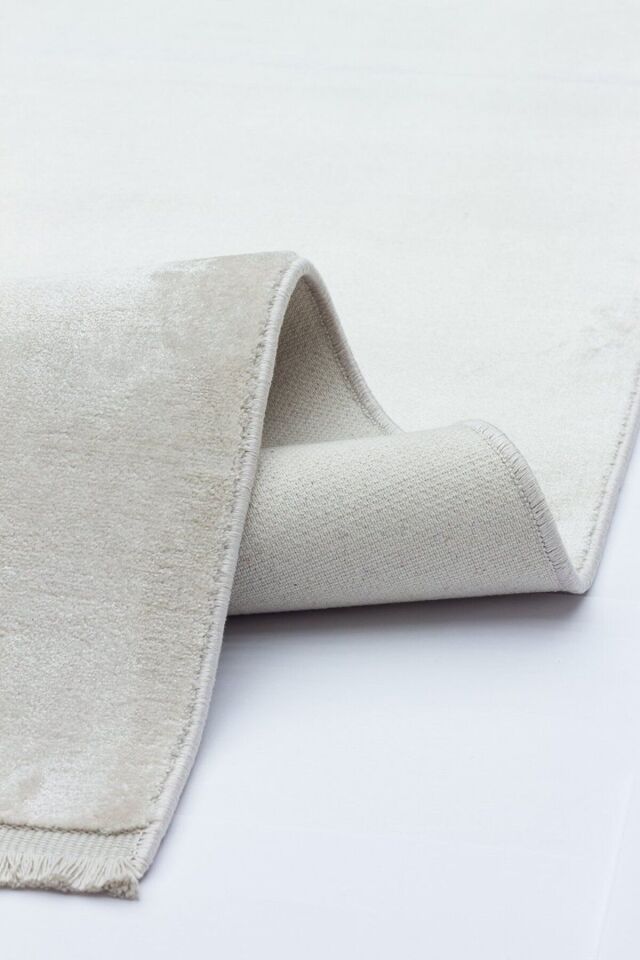 Apex Platin Yüksek Kalite Ipek Bambu Parıltılı Düz Renk Halı Premium Salon Halısı Renkli - 200 X 300