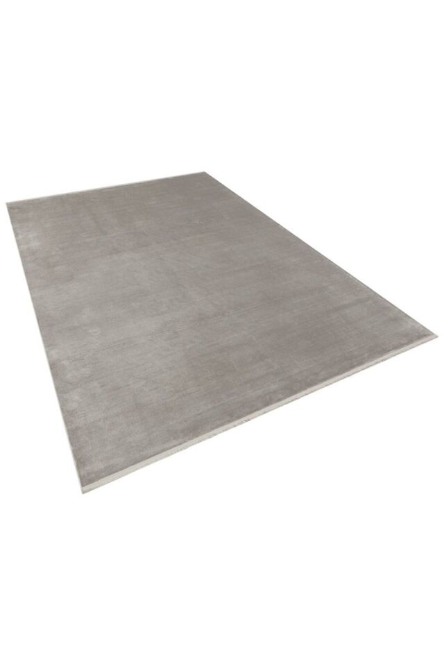 Apex Platin Yüksek Kalite Ipek Bambu Parıltılı Düz Renk Halı Premium Salon Halısı Koyu Kahjve - 160 X 230