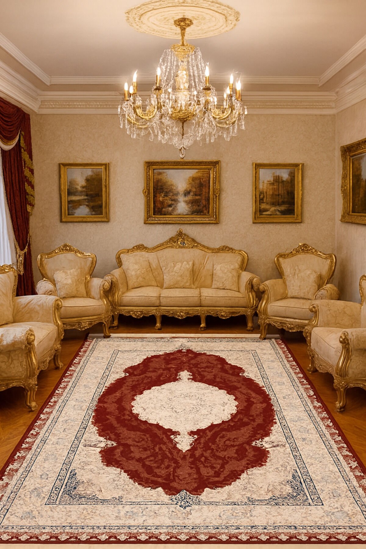 İMPARATOR İPEK AKRİLİK IŞILTILI ORTA KALINLIKTA MUHTEŞEM SALON HALISI