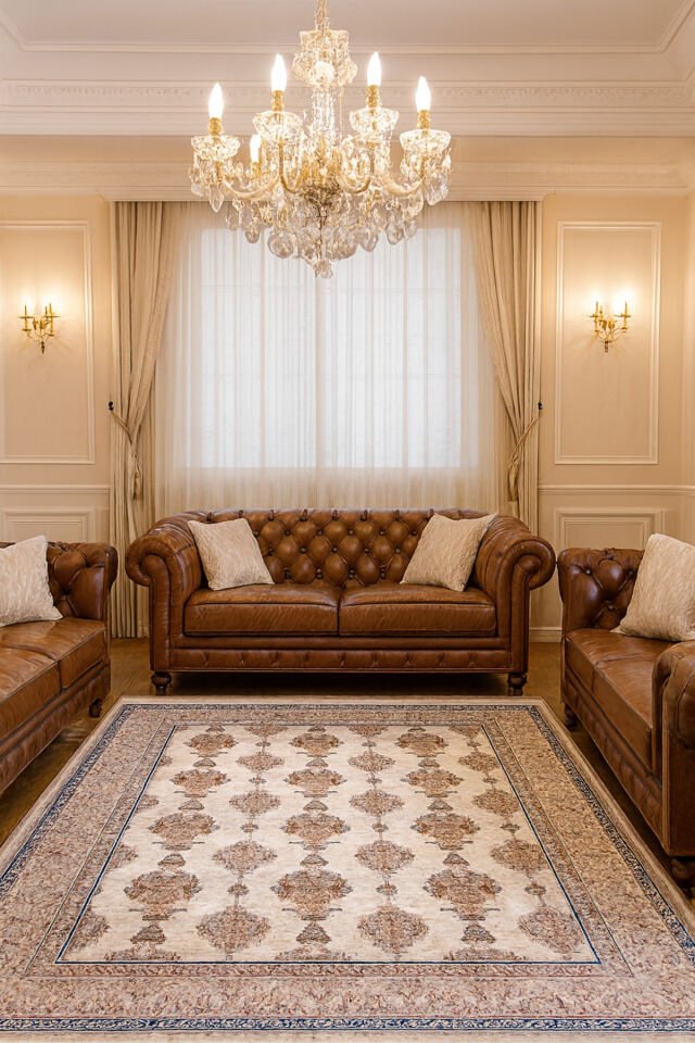 İMPARATOR İPEK AKRİLİK IŞILTILI ORTA KALINLIKTA MUHTEŞEM SALON HALISI