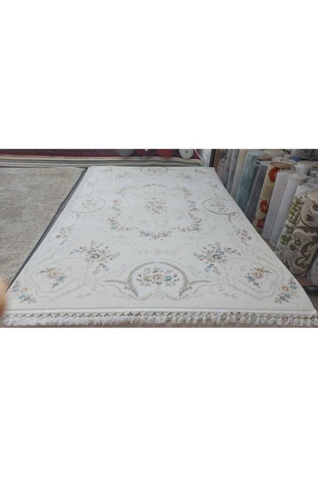 SARAY ASRIN PLUS SIK DOKUMA AKRİLİK KALIN MUHTEŞEM HALI Krem - 160 X 230