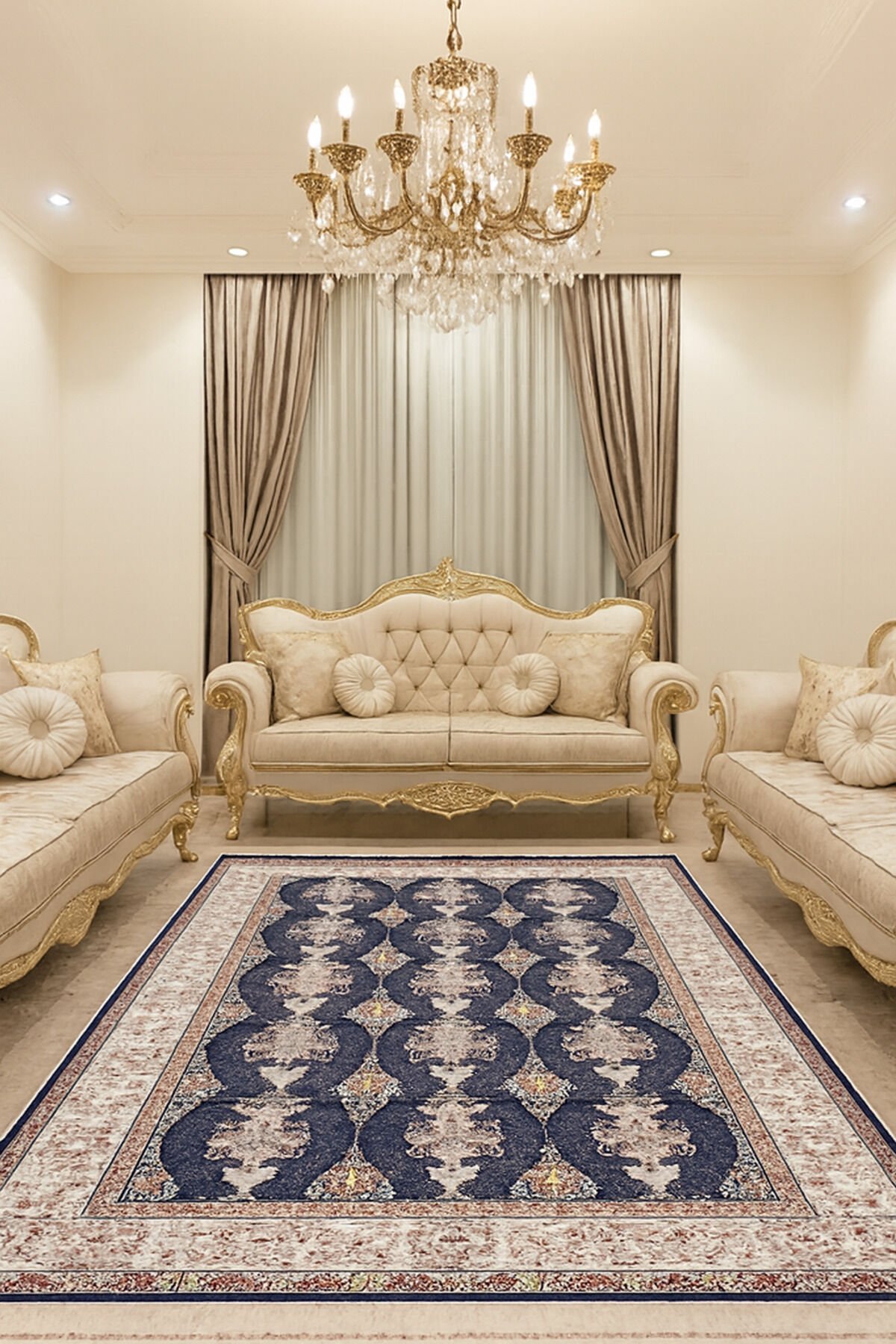 İMPARATOR İPEK AKRİLİK IŞILTILI ORTA KALINLIKTA MUHTEŞEM SALON HALISI