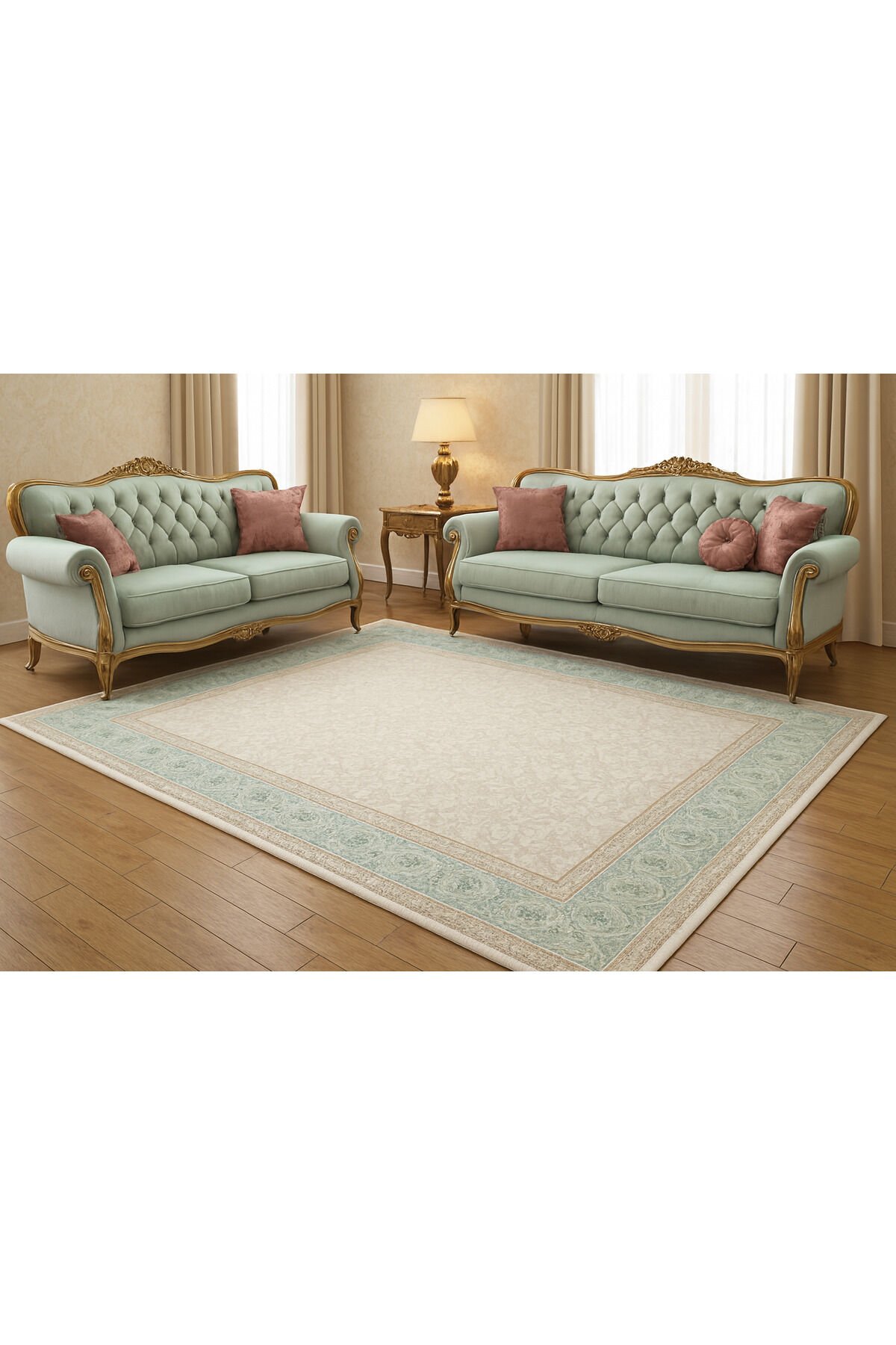 SARAY ASRIN PLUS SIK DOKUMA AKRİLİK KALIN MUHTEŞEM HALI Mavi - 160 X 230