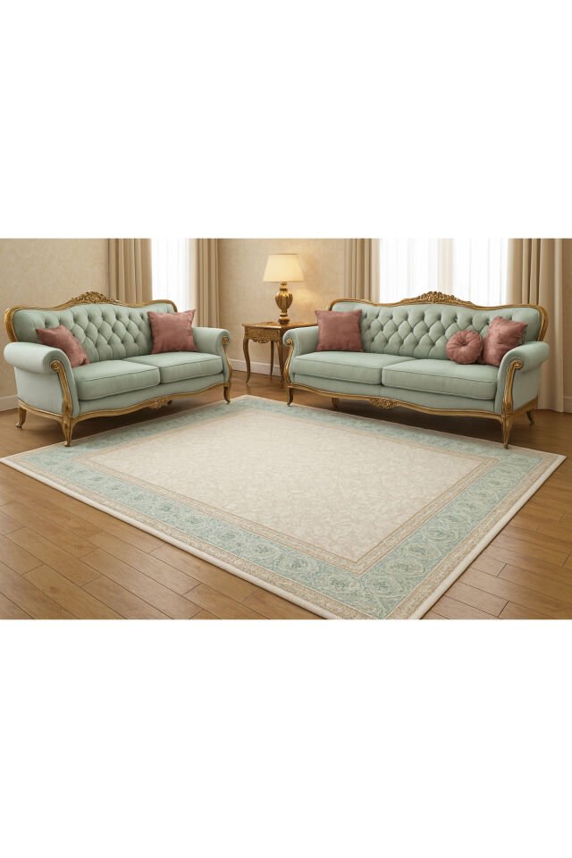 SARAY ASRIN PLUS SIK DOKUMA AKRİLİK KALIN MUHTEŞEM HALI Mavi - 160 X 230