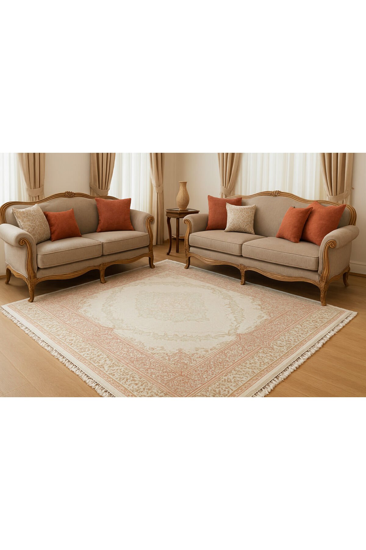 SARAY ASRIN PLUS SIK DOKUMA AKRİLİK KALIN MUHTEŞEM HALI Bej - 160 X 230