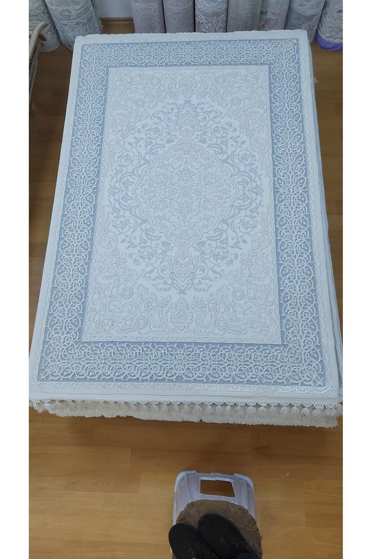 HALI SARAY SIK DOKUMA KALIN SERİ SONU HALI Mavi̇ - 120 X 180