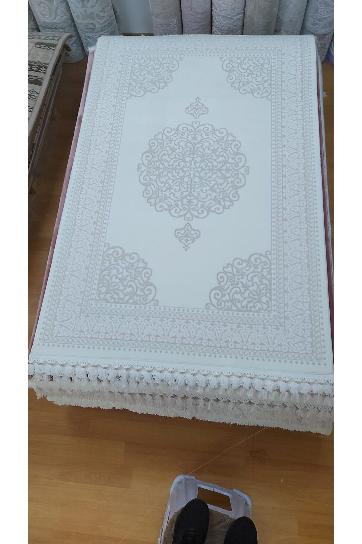 HALI SARAY SIK DOKUMA KALIN SERİ SONU HALI Gri̇ - 120 X 180
