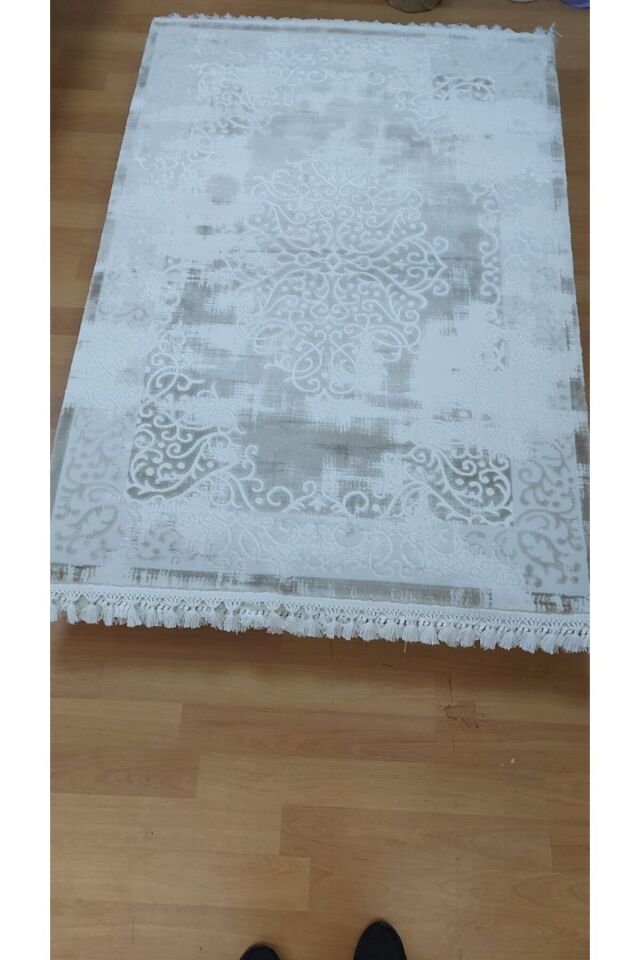 HALI SARAY SIK DOKUMA KALIN SERİ SONU HALI Beyaz - 120 X 180