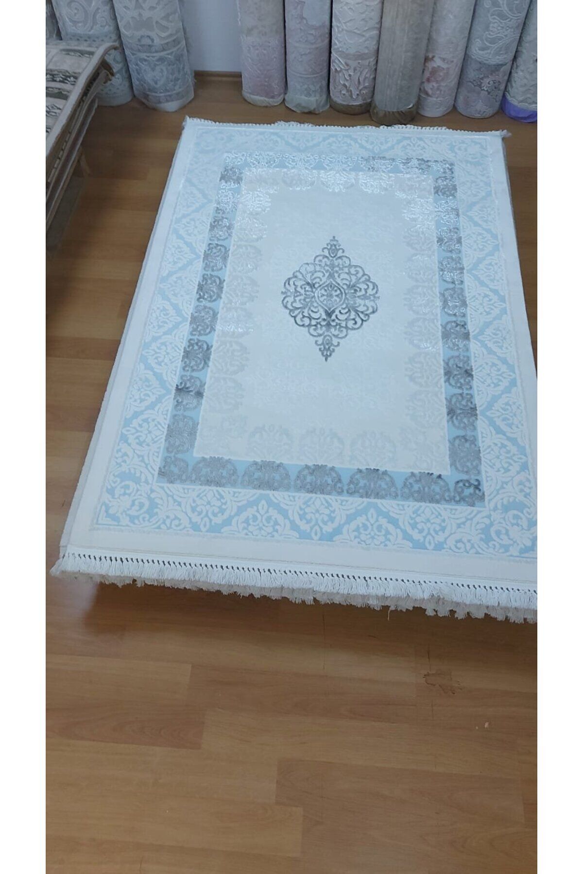 HALI SARAY SIK DOKUMA KALIN SERİ SONU HALI Mavi̇ - 120 X 180