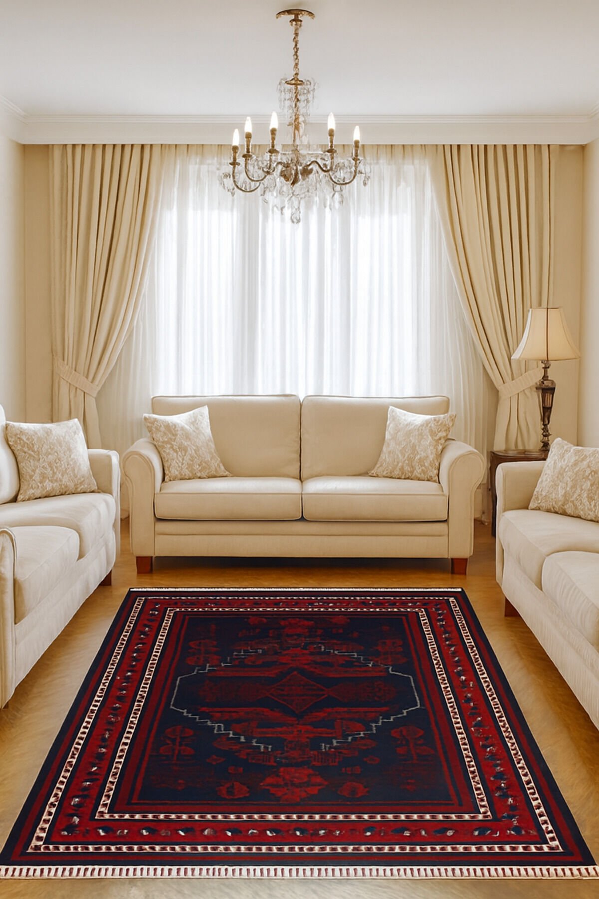 UŞAK SAF YÜN HALI ÖZEL DEMİRCİ DOKUMA YÜN HALI Bordo - 200 X 300