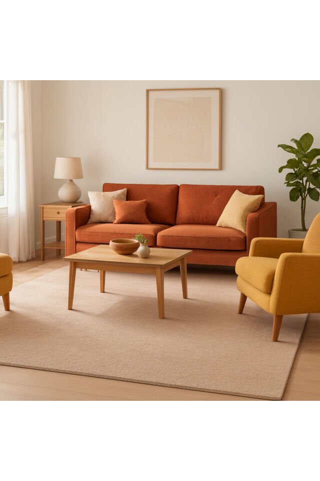 SERFLEX DUVARDAN DUVARA KALİTELİ KALIN AKRİLİK HALI TEMİZLİK SORUNU YOKTUR Kahverengi - 100 X 250