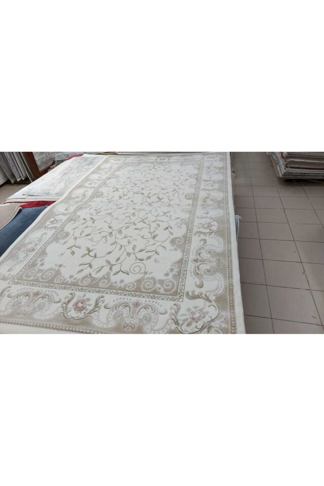 VİZYON KALIN YÜKSEK KALİTE SIK DOKUMA MUHTEŞEM SALON HALISI Krem Kahve - 150 X 230