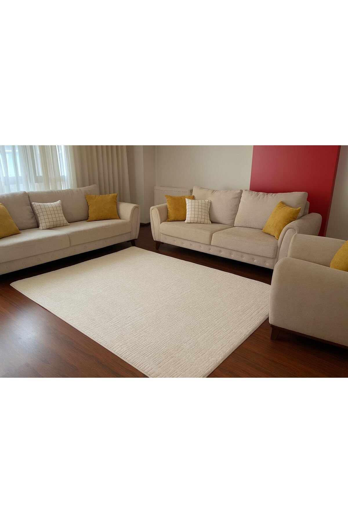 halı saray sık dokuma orta kalınlıkta süper akrilik halı Beyaz - 160 X 230