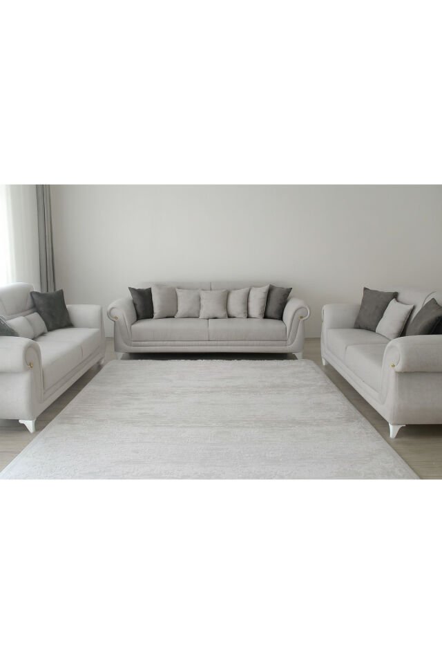 halı saray sık dokuma orta kalınlıkta süper akrilik halı Gri - 160 X 230