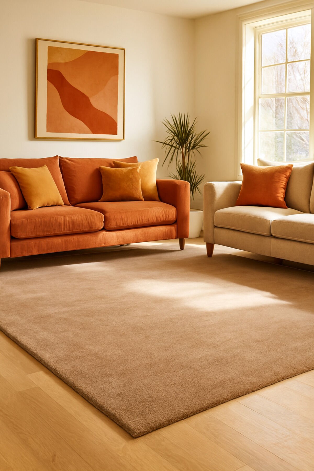 SERFLEX DUVARDAN DUVARA KALİTELİ KALIN AKRİLİK HALI TEMİZLİK SORUNU YOKTUR Kahverengi - 300 X 500