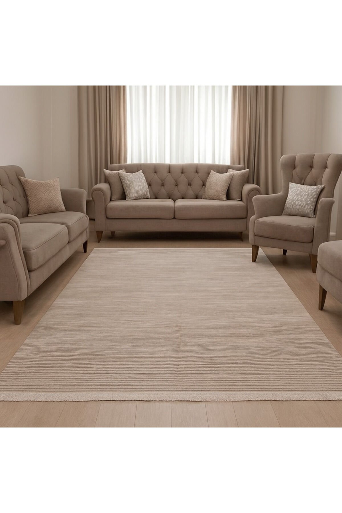 halı saray sık dokuma orta kalınlıkta süper akrilik halı Kahverengi - 160 X 230