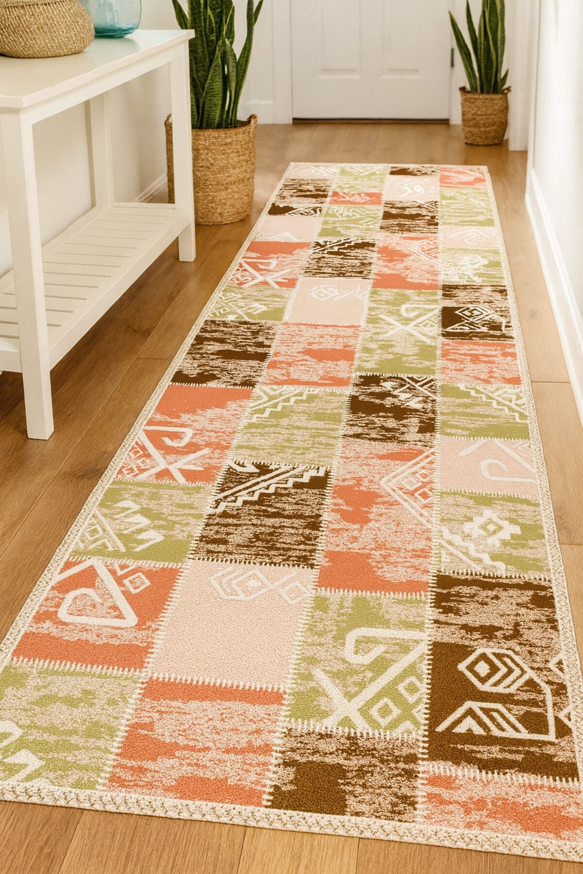 Sembol Sık Dokuma Çok Kalın Süper Halı Kahve Bej - 80 X 150