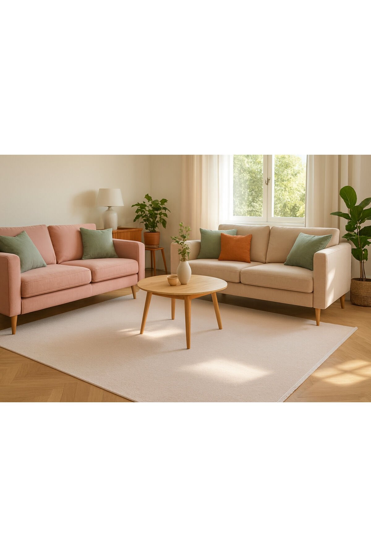 SERFLEX DUVARDAN DUVARA KALİTELİ KALIN YÜKSEK KALİTE AKRİLİK DOKUMA HALI TEMİZLİK SORUNU YOKTUR Beyaz Krem Kirli Beyaz - 200 X 450