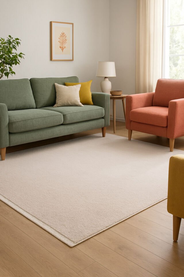 SERFLEX DUVARDAN DUVARA KALİTELİ KALIN YÜKSEK KALİTE AKRİLİK DOKUMA HALI TEMİZLİK SORUNU YOKTUR Beyaz Krem Kirli Beyaz - 200 X 600