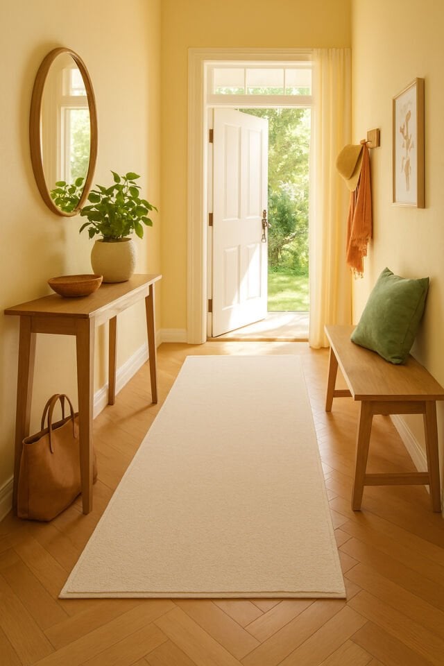 SERFLEX DUVARDAN DUVARA KALİTELİ KALIN YÜKSEK KALİTE AKRİLİK DOKUMA HALI TEMİZLİK SORUNU YOKTUR Beyaz Krem Kirli Beyaz - 200 X 600