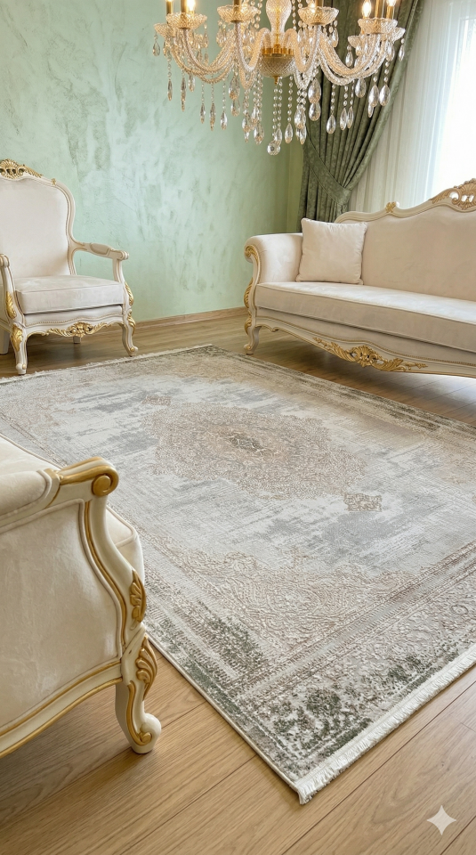 MERİNOS HALI THERAPY SERİSİ 79820 040 YEŞİL TONLU