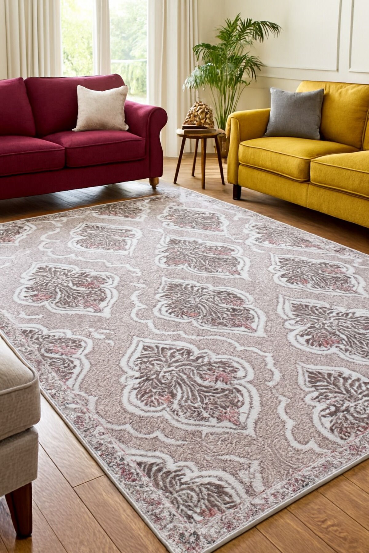 Kavis Sık Dokuma Orta Kalınlıkta akrilik Halı Pembe - 160 X 230