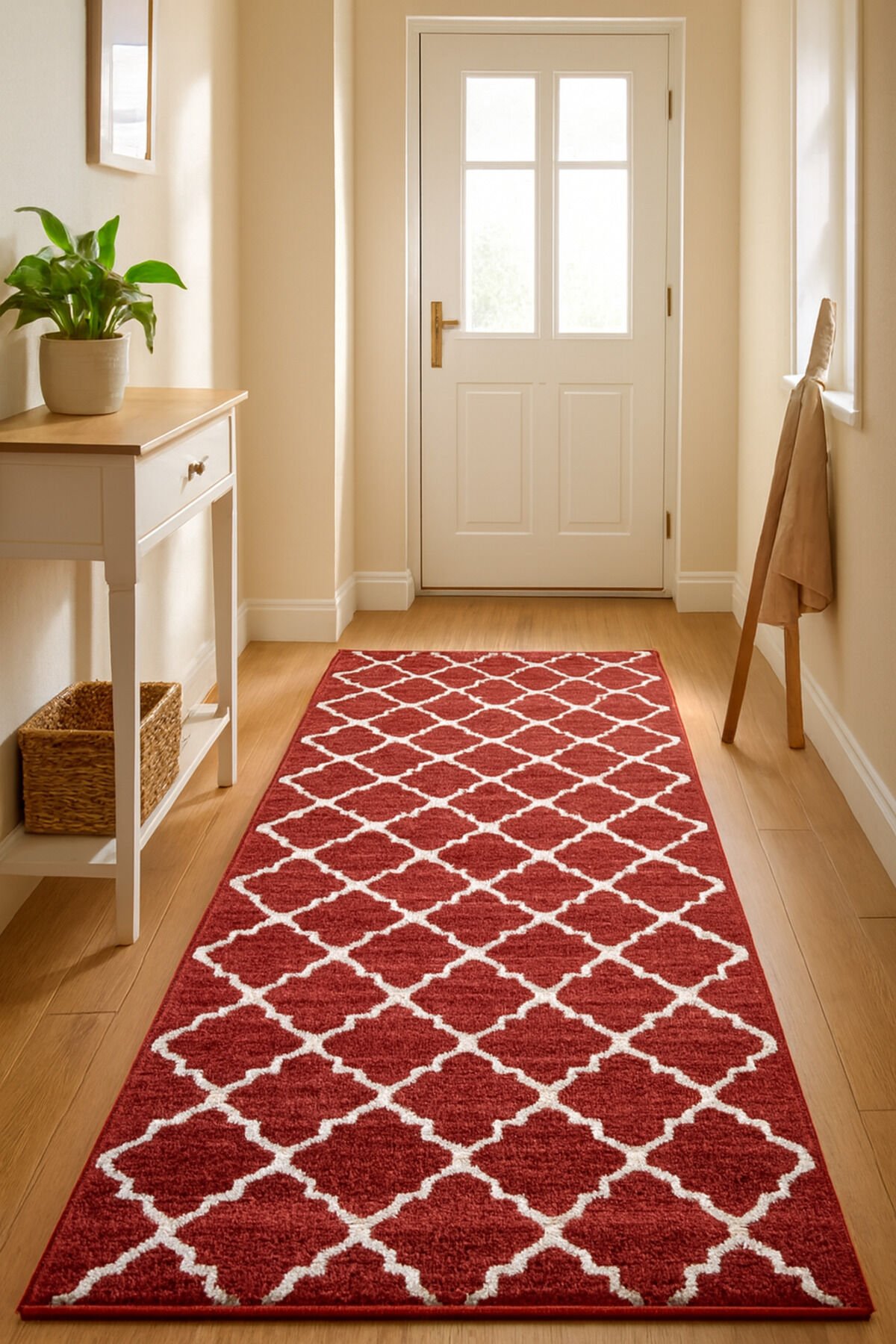 STEP SIK DOKUMA KALIN TOZ TÜY YAPMAYAN HALI YOLLUK Kirmizi - 80 X 150