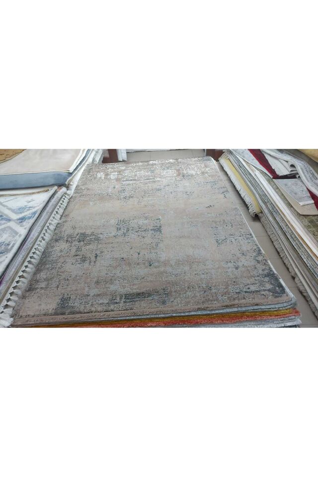 premium ipek bambu sık dokuma parıltılı muhteşem halı Kahverengi Gri Antrasit - 160 X 230