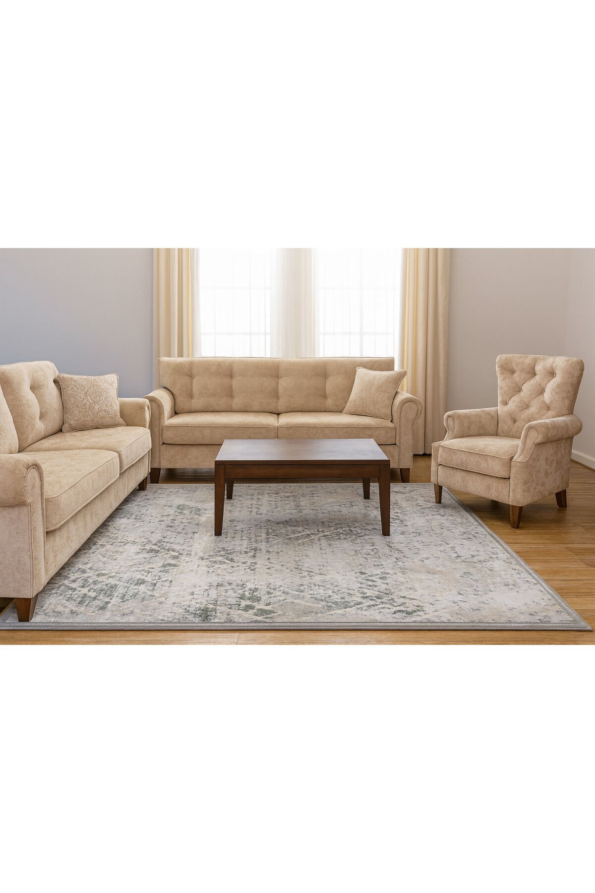 premium ipek bambu sık dokuma parıltılı muhteşem halı Gri Siyah - 160 X 230