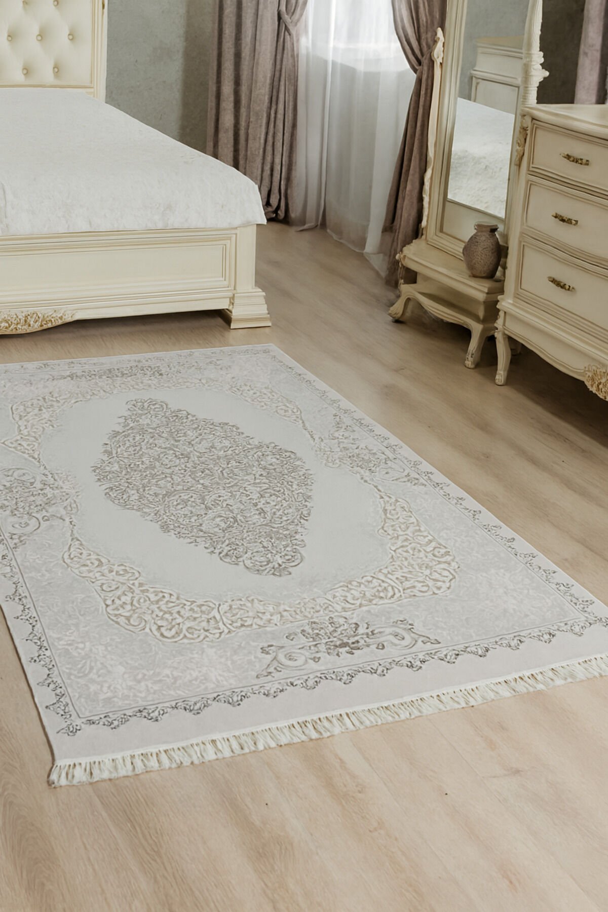 HALI SARAY HALI SÜPER YATAK ODASI HALILARI 076 Gri̇ - 80 X 150