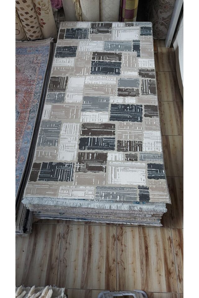 HALI SARAY SIK DOKUMA AKRİLİK KALIN HALI KAHVERENGİ 100 x 200 Sari - 100 X 200