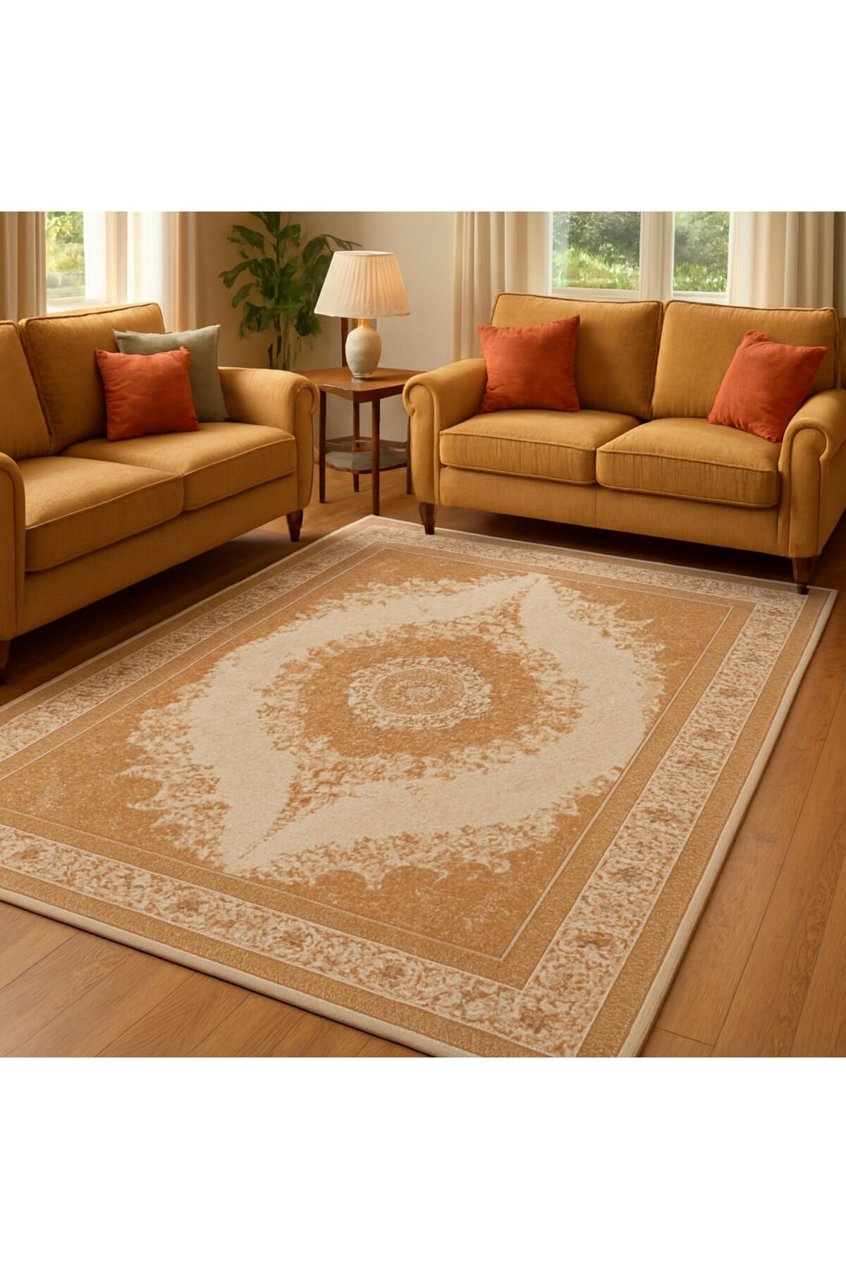 Hanedan ipek akrilik sık yüksek kalite dokuma salon halısı Altın - 150 X 230