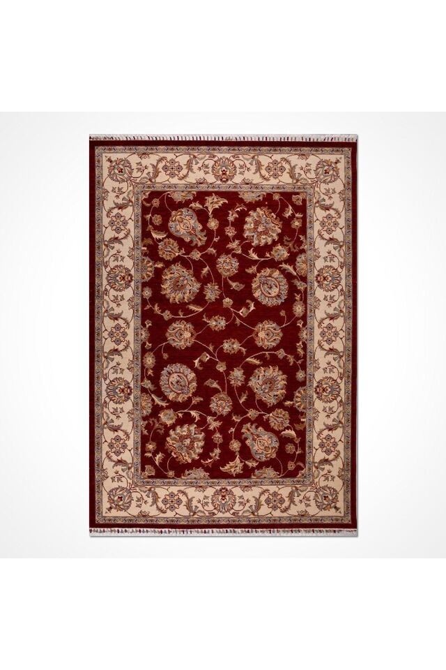UŞAK SAFİ YÜN ÖZEL DEMİRCİ DOKUMA YÜKSEK KALİTE DOKUMA YÜN HALI Kırmızı - 90 X 300