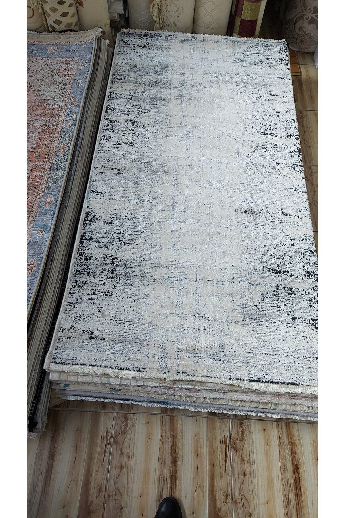 SIK DOKUMA AKRİLİK KALIN HALI MAVİ 100 x 200 Gri̇ - 100 X 200
