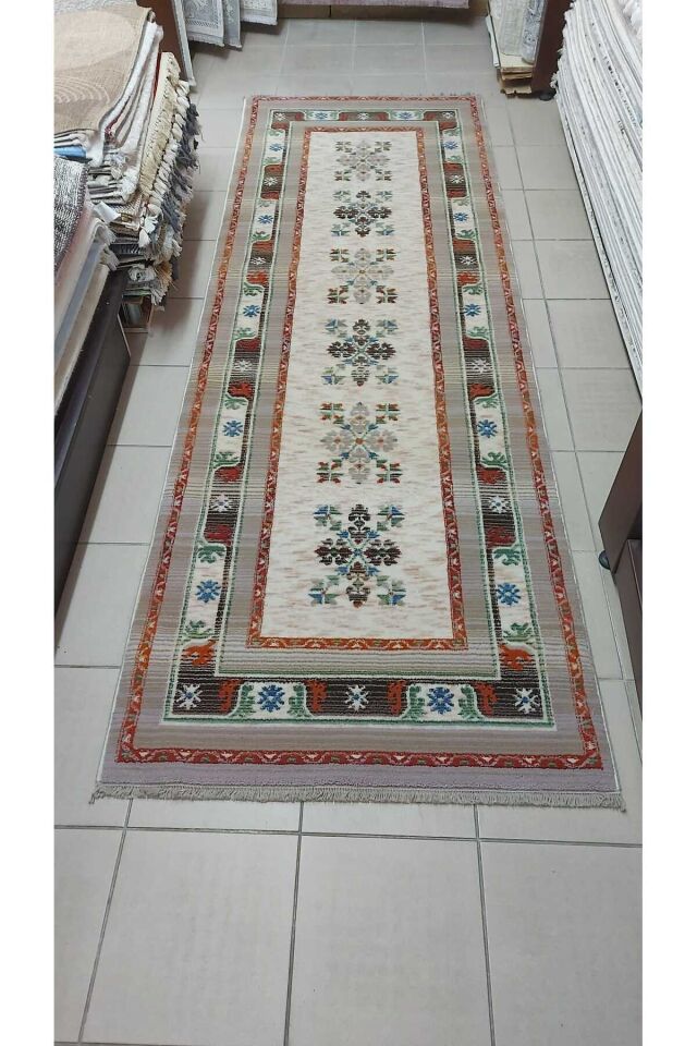 UŞAK SAF YÜN SIK DOKUMA YÜKSEK KALİTE YÜN YOLLUK Kahverengi - 100 X 300