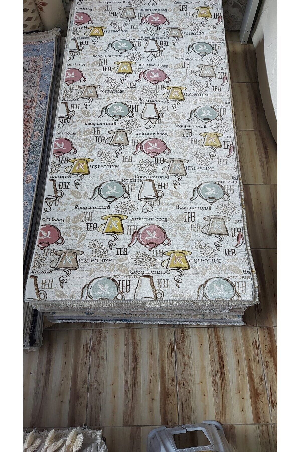 HALI SARAY SIK DOKUMA AKRİLİK KALIN HALI  SARI 100 x 200 Gri̇ - 100 X 200