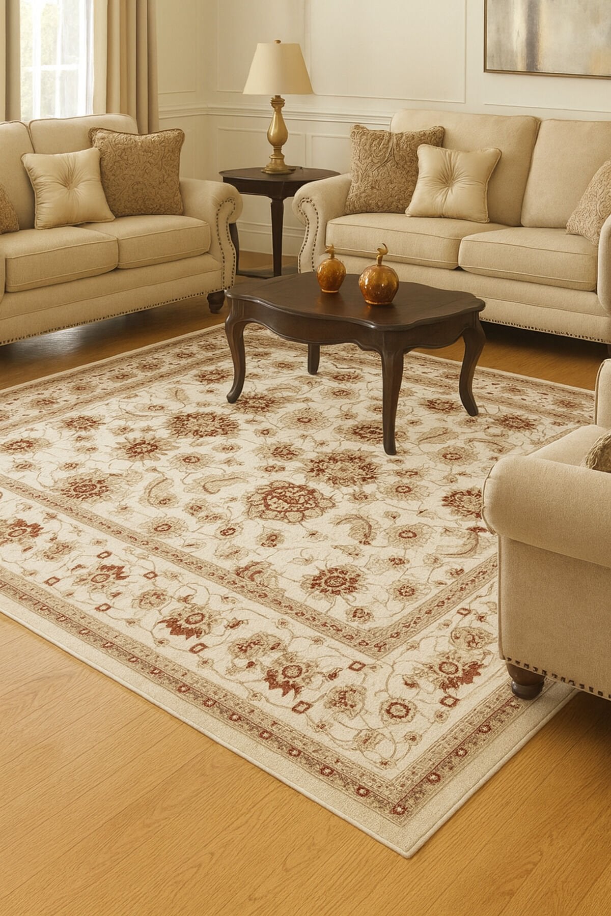 HANEDAN İPEK AKRİLİK PARILTILI HALI Bej - 160 X 230