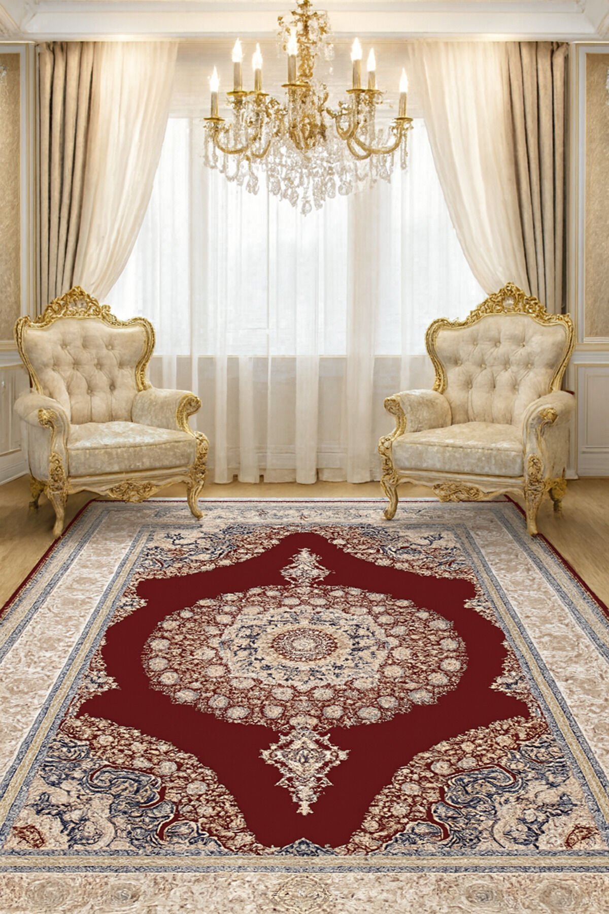 İMPARATOR İPEK AKRİLİK IŞILTILI ORTA KALINLIKTA MUHTEŞEM SALON HALISI