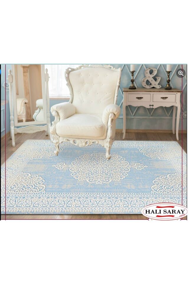 imge sık dokuma çok kalın yüksek kalite akrilik dokuma halı Mavi̇ Eski̇tme - 160 X 230