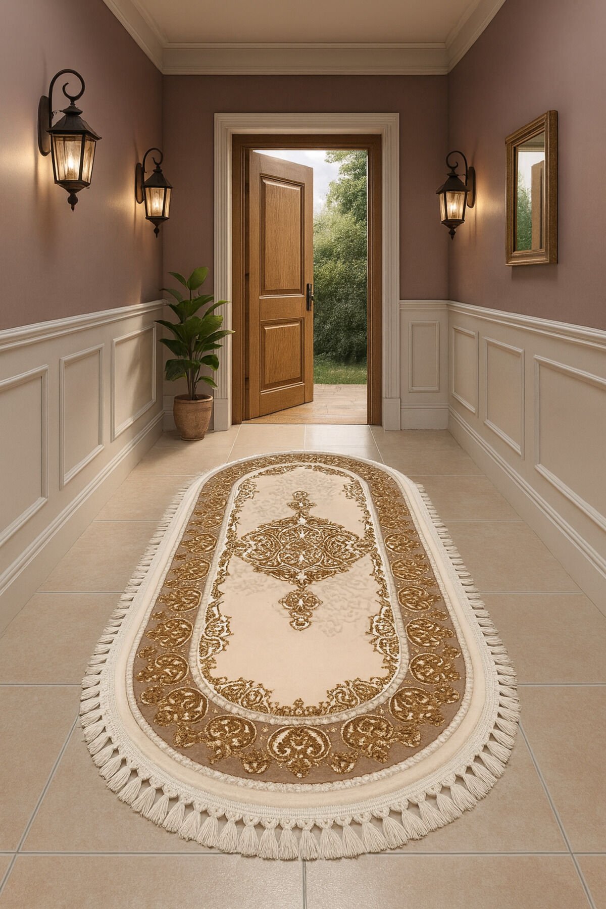 HERA SIK DOKUMA AKRİLİK OVAL HALI