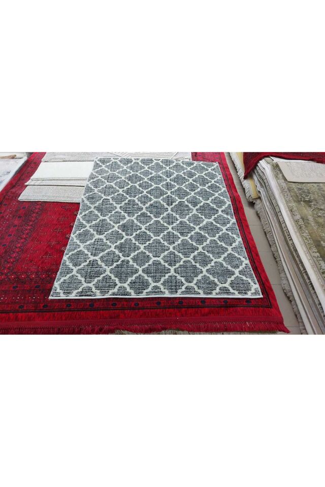 STEP SIK DOKUMA KALIN TOZ TÜY YAPMAYAN HALI YOLLUK Si̇yah - 80 X 250