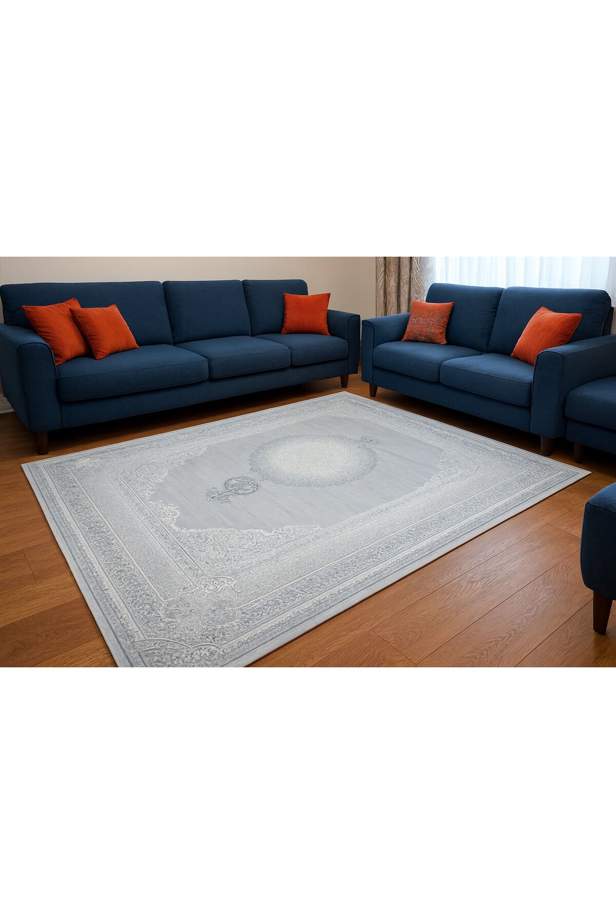 SÜPER SALON HALILARI ORTA KALINLIKTA  TOZ TÜY YOK TEMİZLİĞİ KOLAY AKRİLİK HALILAR Gri̇ - 200 X 290