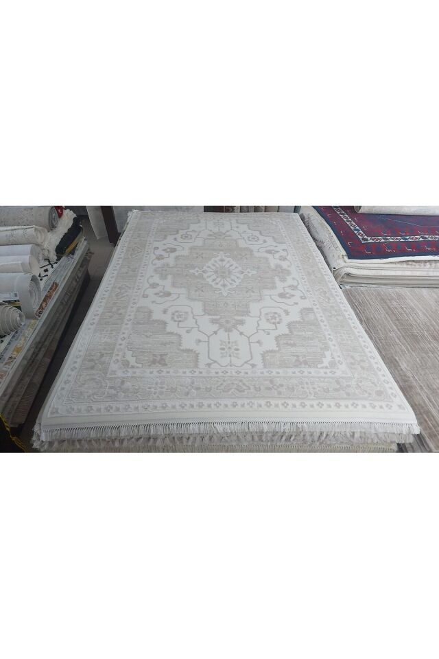 SÜPER SALON HALILARI ORTA KALINLIKTA  TOZ TÜY YOK TEMİZLİĞİ KOLAY AKRİLİK HALILAR Gri̇ - 200 X 290