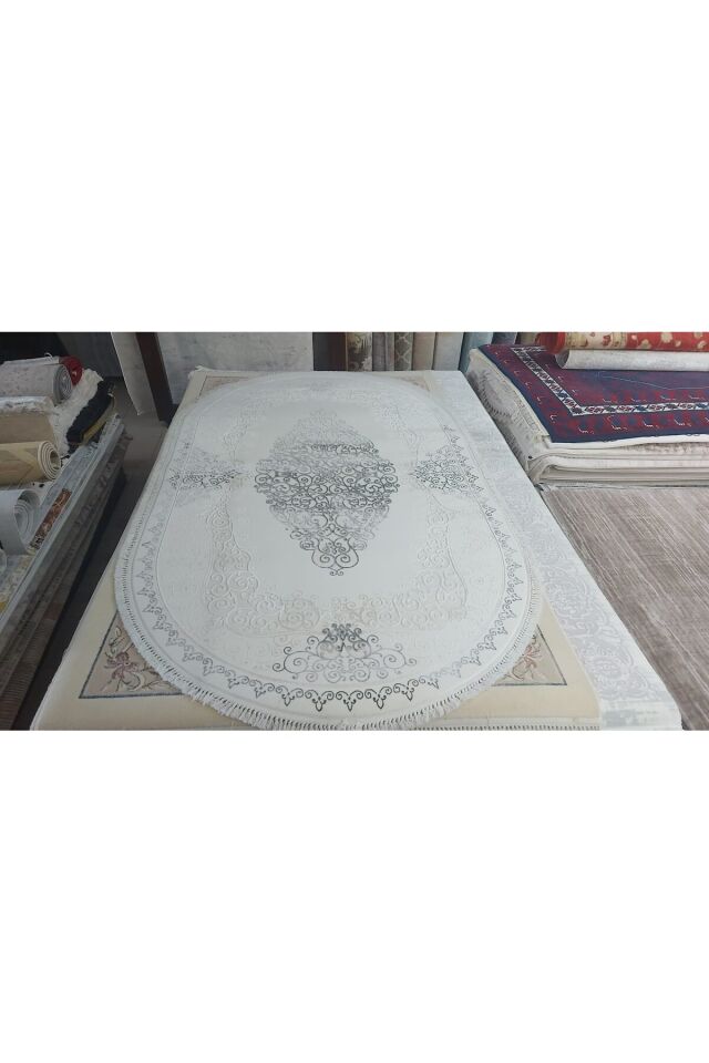 SÜPER SALON HALILARI ORTA KALINLIKTA  TOZ TÜY YOK TEMİZLİĞİ KOLAY AKRİLİK HALILAR Gri̇ - 200 X 290