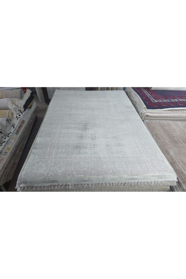 SÜPER SALON HALILARI ORTA KALINLIKTA  TOZ TÜY YOK TEMİZLİĞİ KOLAY AKRİLİK HALILAR Gri̇ - 200 X 290
