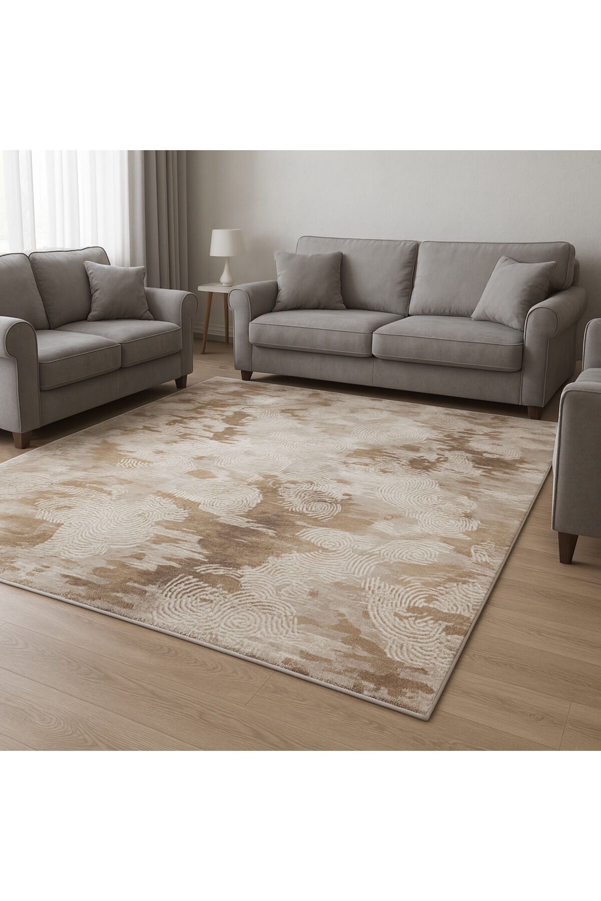 SÜPER SALON HALILARI ORTA KALINLIKTA  TOZ TÜY YOK TEMİZLİĞİ KOLAY AKRİLİK HALILAR Kahve - 200 X 290