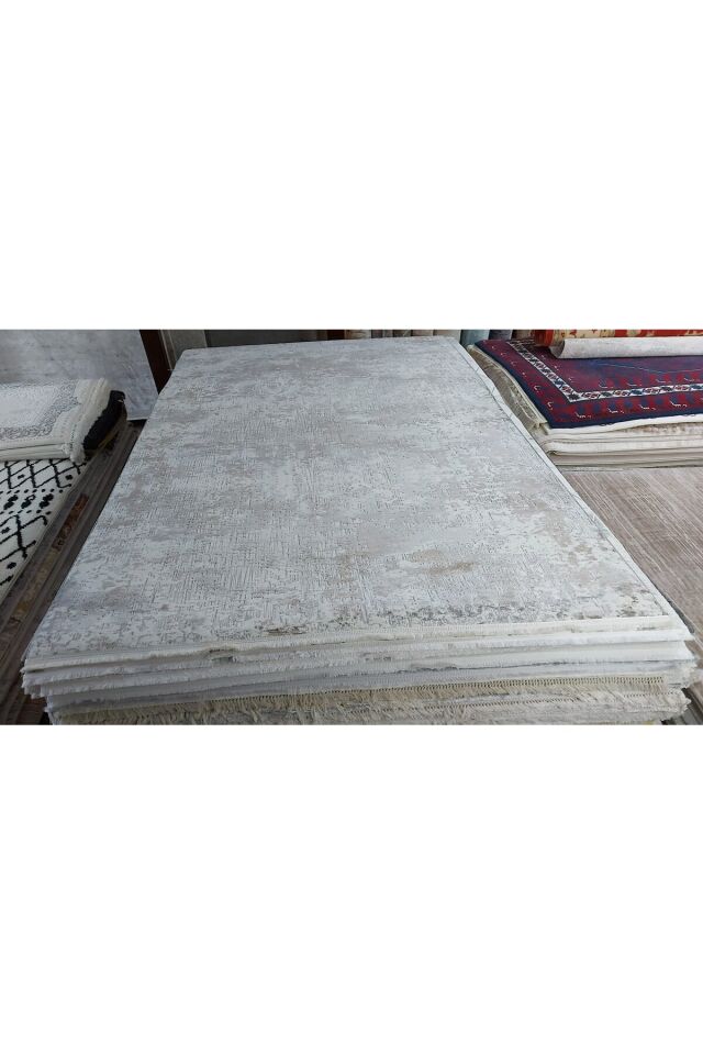 SÜPER SALON HALILARI ORTA KALINLIKTA  TOZ TÜY YOK TEMİZLİĞİ KOLAY AKRİLİK HALILAR Gri̇ - 200 X 290