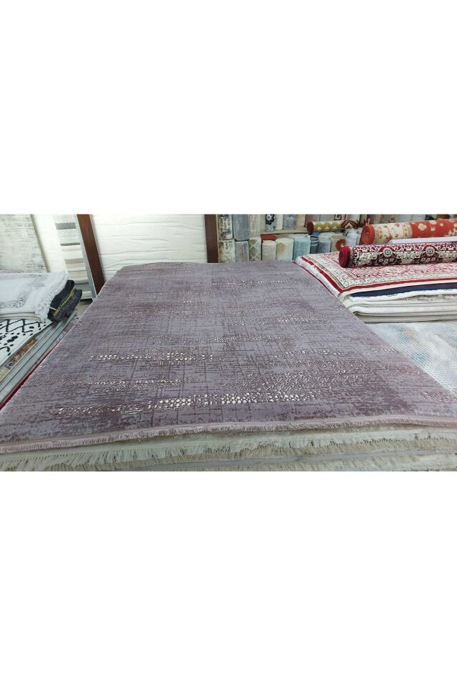 ALKIM SIK DOKUMA ORTA KALINLIKTA TEMİZLİĞİ KOLAY AKRİLİK HALI Mor - 200 X 300
